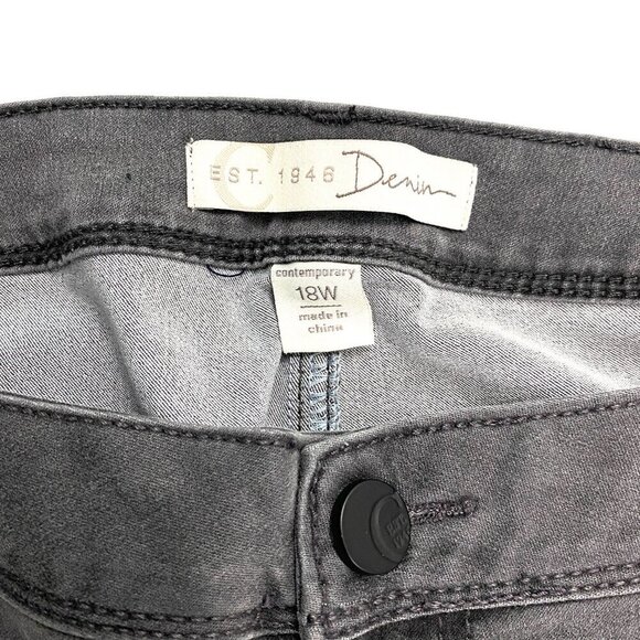 Cato Contemporary Skinny Women's size 18W Gray Denim Jeans - Picture 2 of 4